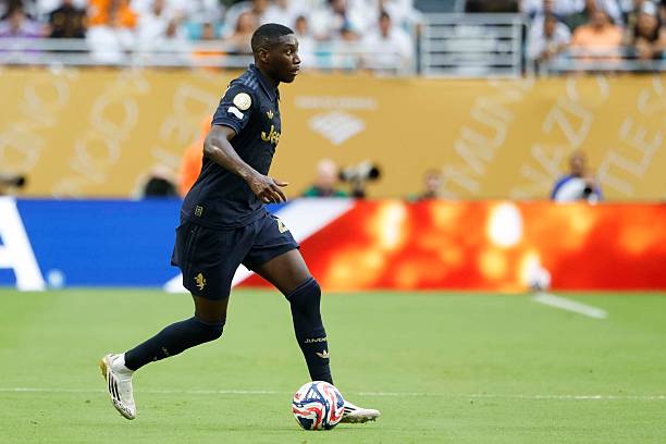 Randal Kolo Muani of Juventus during the FIFA Club World Cup 2025 round of 16 match between Real Madrid CF and Juventus Turin at Hard Rock Stadium on...