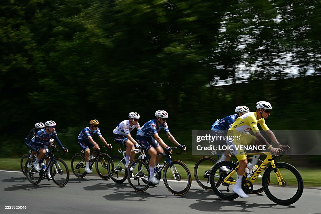 Dutch Rider Alpecin - Deceuninck team's Dutch rider Mathieu van der Poel wearing ...
