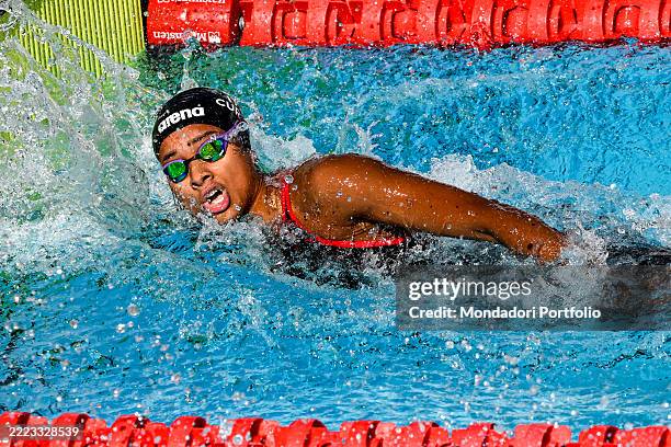 Sara Curtis of Italy competes in the 50m Freestyle Women Heats during the 61st Settecolli swimming meeting at Stadio del Nuoto. Rome , June 28th, 2025