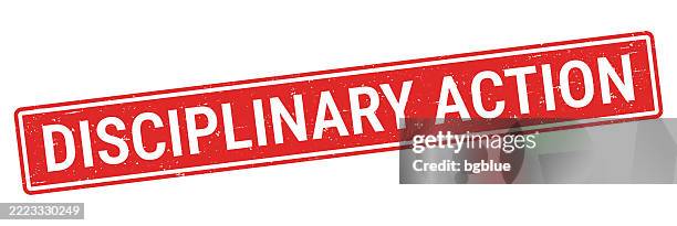 Disciplinary Action Red Rubber Stamp On White Background High-Res ...