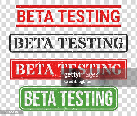 Beta Testing - Rubber stamp set on blank background Beta Testing - Rubber stamp set on blank background