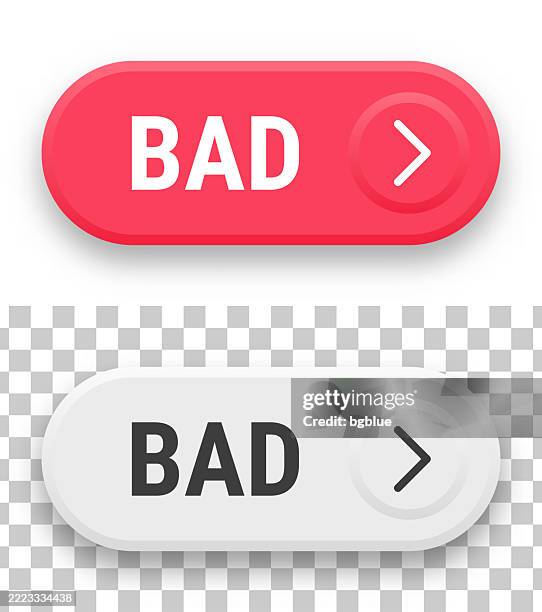 Bad 3d Click Web Buttons On Blank Background High-Res Vector Graphic ...