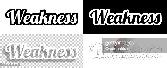 Weak Text Weakness Text For Design Blank White And Black Backgrounds Line Text ...