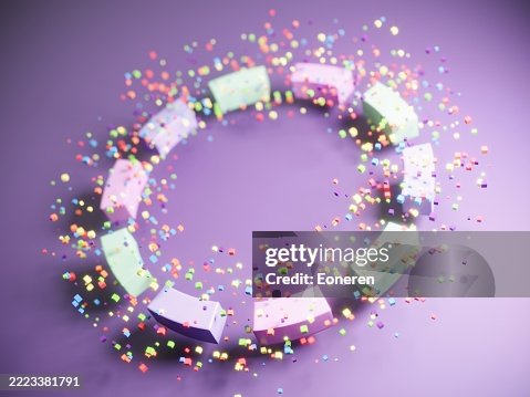Data circle with multi colored blocks Data circle with multi colored blocks