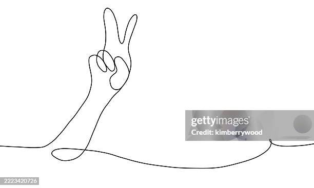 bildbanksillustrationer, clip art samt tecknat material och ikoner med two finger - pekfinger