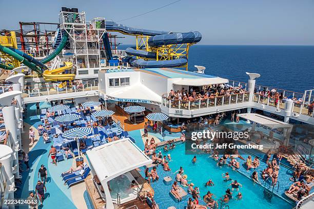 Valletta, Malta, Norwegian Cruise Line, cruise ship, pool deck, Aqua Park waterslides.