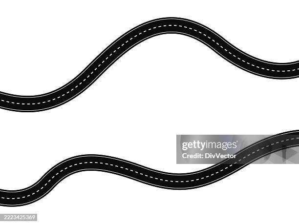 road vector set - marker lines vector stock illustrations