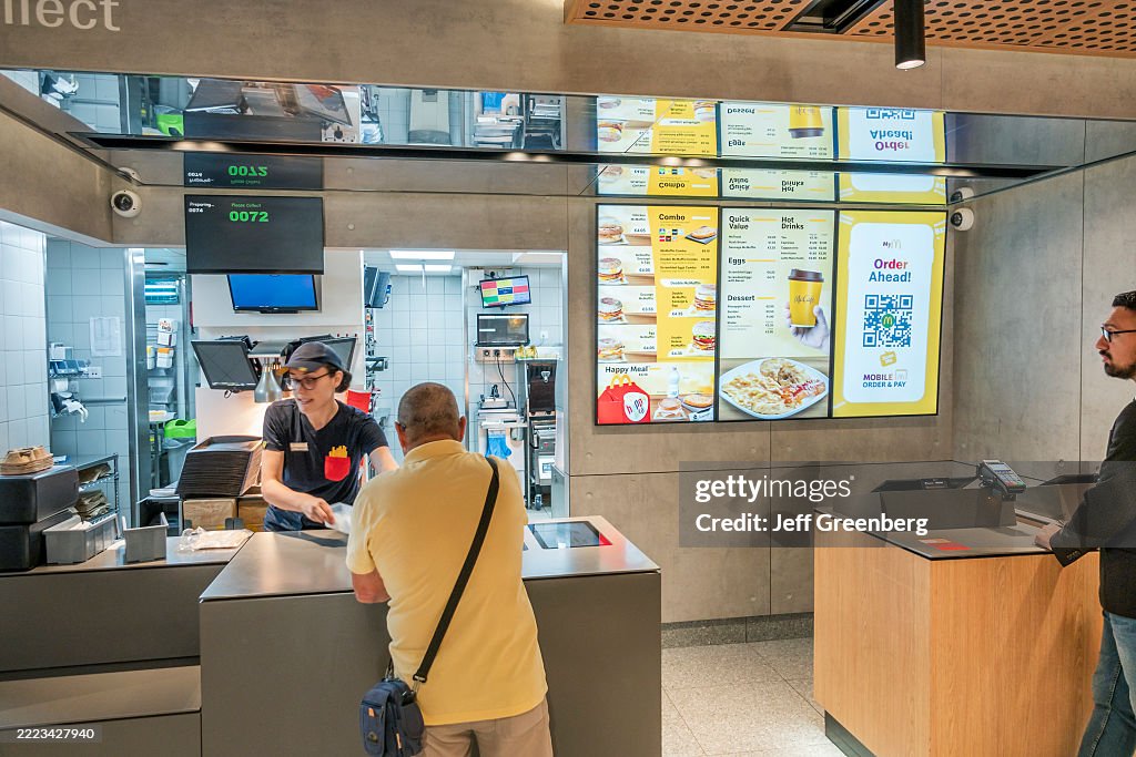 Mcd Customer Valletta, Malta, McDonald's fast food restaurant, customer ordering ...