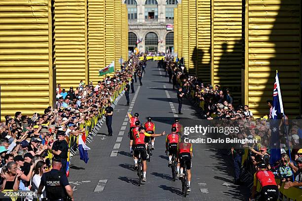 General view of Alex Aranburu of Spain, Emanuel Buchmann of Germany, Bryan Coquard of France, Ion Izagirre of Spain, Alexis Renard of France, Dylan...
