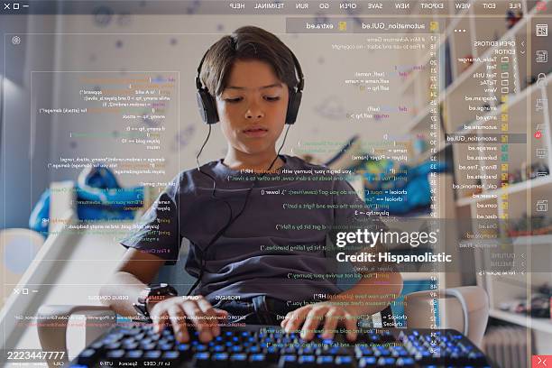 Smart Coding Child 1,050 Kids Coding At Home Stock Photos, High-Res Pictures, and Images ...