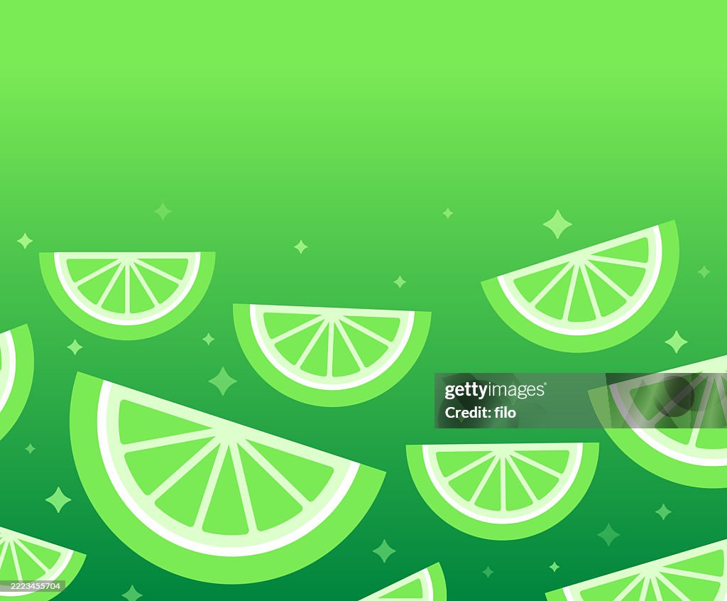 Lime Slices Fruit Background
