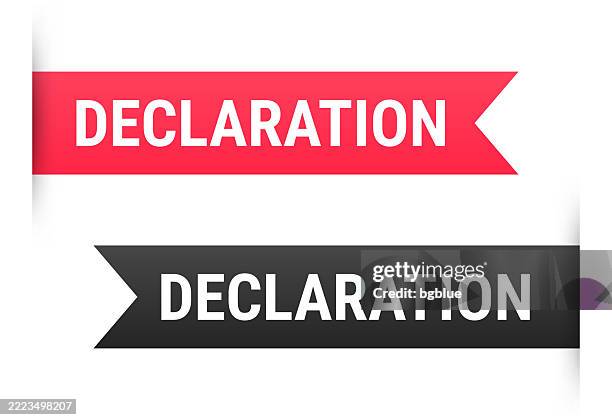 Declaration Ribbon Logo 354 Declaration Page Stock Photos, High-Res Pictures, and Images ...