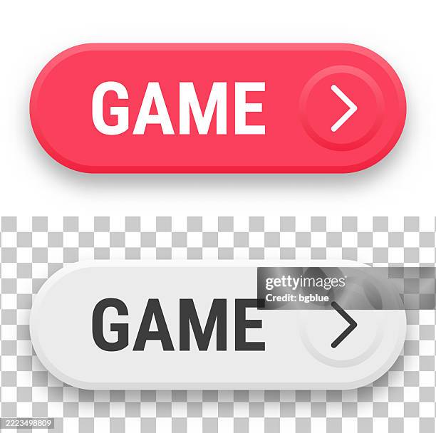 Game 3d Click Web Buttons On Blank Background High-Res Vector Graphic ...