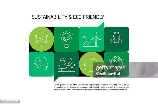 bildbanksillustrationer, clip art samt tecknat material och ikoner med sustainability concept banner design. eco friendly, recycling, green energy, environment, nature. - miljöfrågor