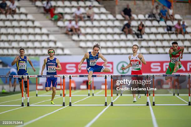 Antti Sainio of Team Finland competing in the 400m Hurdles Men during the European Athletics Team Championships 1st Division Day 2 at Vallehermoso...