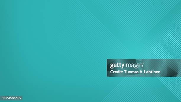 geometric, graphic and tilted fading light turquoise lines on dark cyan background. - fondo turquesa fotografías e imágenes de stock