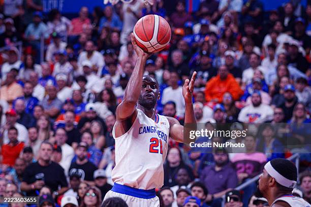 Ian Clark during the match between the Criollos of Caguas and the Cangrejeros of Santurce, as part of the Baloncesto Superior Nacional , at the...