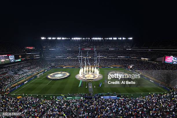 General view inside the stadium prior to the FIFA Club World Cup 2025 quarter final match between SE Palmeiras and Chelsea FC at Lincoln Financial...