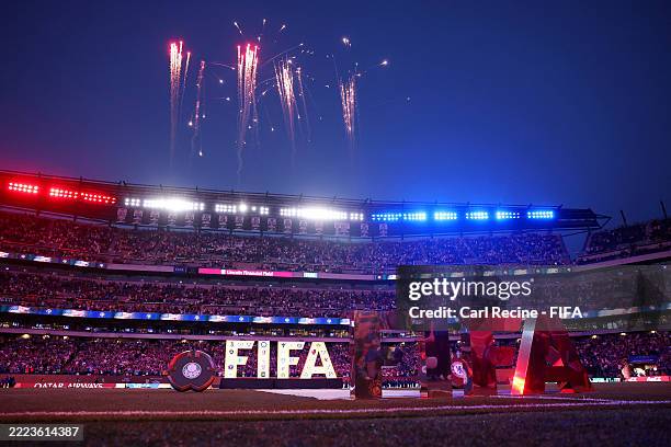 General view inside the stadium during the FIFA Club World Cup 2025 quarter final match between SE Palmeiras and Chelsea FC at Lincoln Financial...