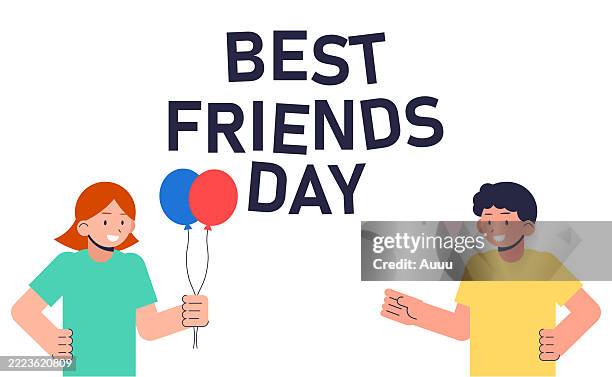 best friends day - trust exercise stock illustrations