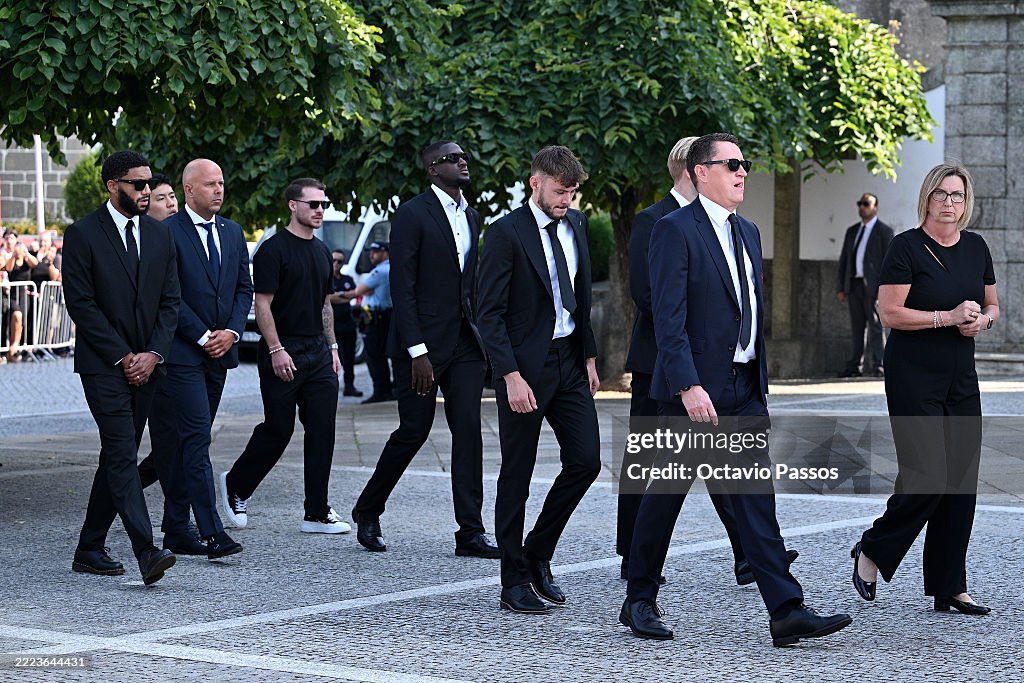 Funeral Held For Diogo Jota And Andre Silva In Their Hometown Of Gondomar