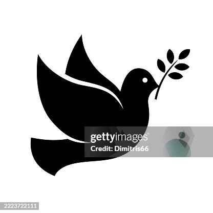 Dove solid icon, peace symbol Dove solid icon, peace symbol