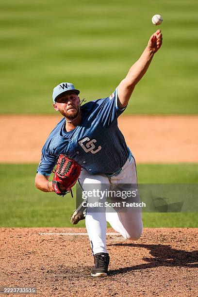 Mitchell Parker of the Washington Nationals pitches against the Boston Red Sox during the sixth inning at Nationals Park on July 5, 2025 in...