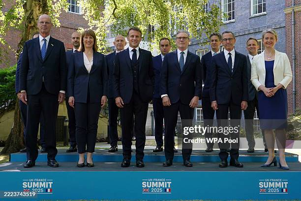 British Prime Minister Keir Starmer and French President Emmanuel Macron , Eric Lombard, Minister of the Economy and Finance , Home Secretary Yvette...