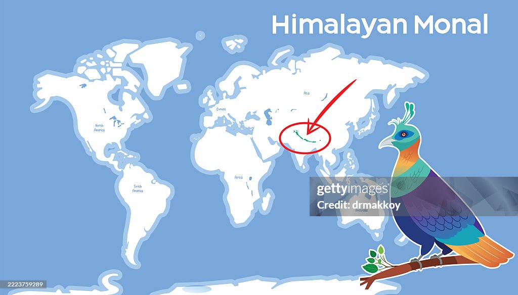Carte de l’Himalaya Monal Range