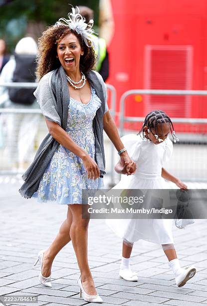 Danielle Brown attends the wedding of Mel B and Rory McPhee at the OBE Chapel in St Paul's Cathedral on July 5, 2025 in London, England.
