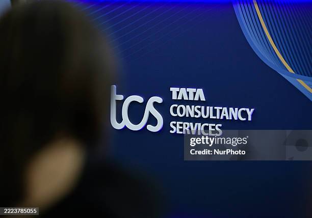 Krithivasan, CEO and Managing Director of Tata Consultancy Services , speaks during a press conference to announce the company's first quarter...