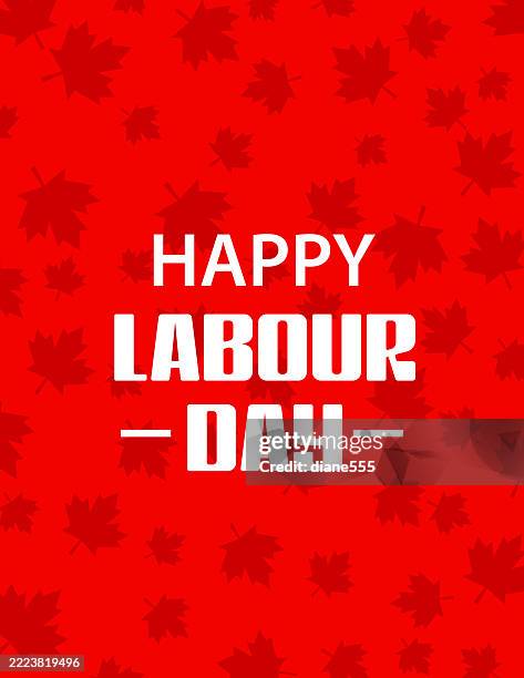 canada labour day web banner - maple leaf stock illustrations