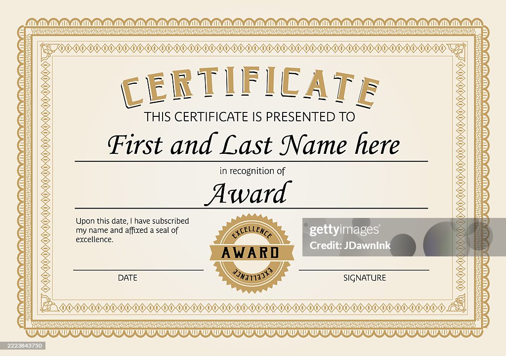 Certificate Diploma Design template for Awards and Achievements
