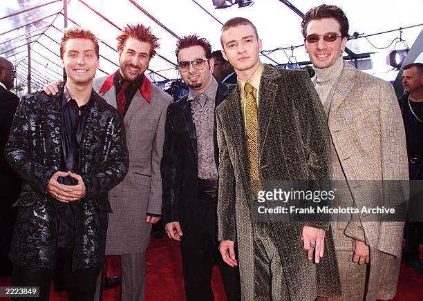 The members of N'Sync arrive at the 43rd Annual Grammy Awards at Staples Center in Los Angeles, CA on February 21, 2001. Photo credit: Frank...