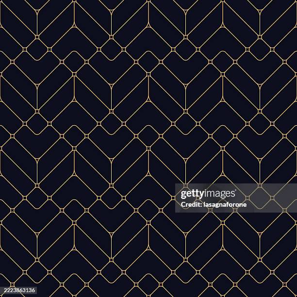seamless geometric vector pattern - interlocking circles stock illustrations