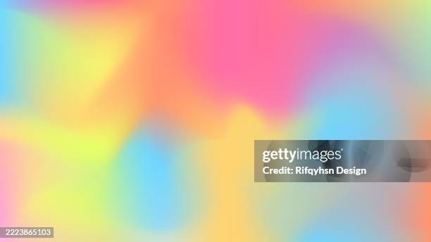 abstract multi colored gradient fluid background design. summer, spring background - candy floss stock illustrations