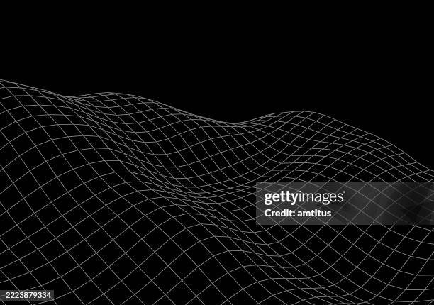 square net wave - smart textiles stock illustrations