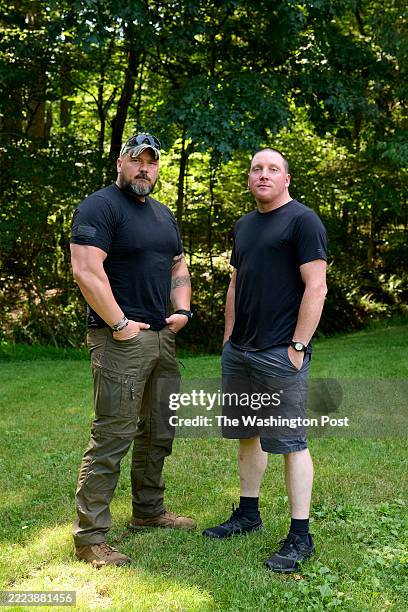 Sergeant Aaron Zaliponi, left, and Sgt. Edward Lenz of the Butler County Emergency Services Unit, were both present at the rally last July in Butler,...