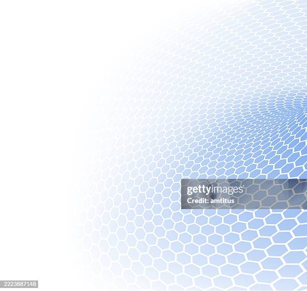blue spiral honeycomb - surface tension stock illustrations