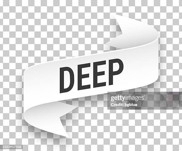 deep - 3d banner on transparent background - deep thinking stock illustrations