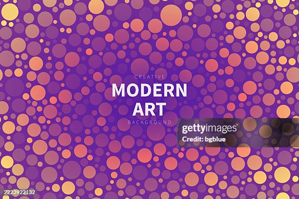 abstract geometric background with orange gradient circles - fizz bubbles stock illustrations