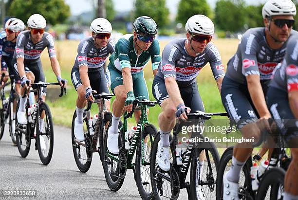 Jasper Philipsen of Belgium and Team Alpecin - Deceuninck - Green Sprint Jersey competes during the 112th Tour de France, Stage 3 a 178.3km stage...