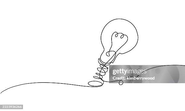light bulb - reflection with strong horizontal composition stock illustrations