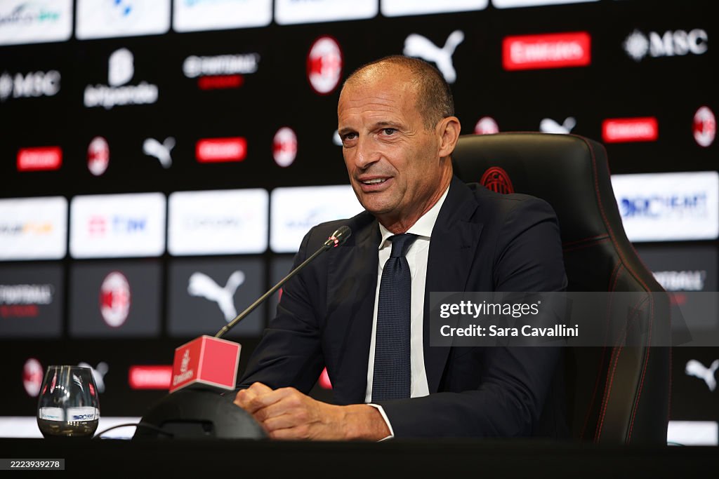 AC Milan New Coach Massimiliano Allegri Press Conference