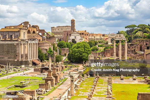 roman forum - foro romano foto e immagini stock