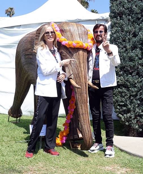 Barbara Bach and Ringo Starr attend Ringo's Peace & Love Birthday Celebration on July 07, 2025 in Beverly Hills, California.