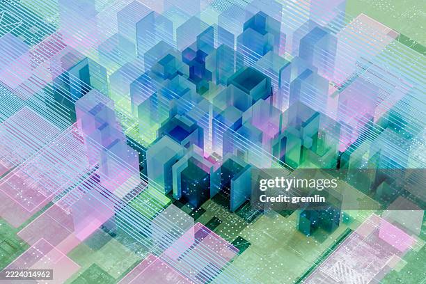 abstract geometric technology background - science and technology stock pictures, royalty-free photos & images