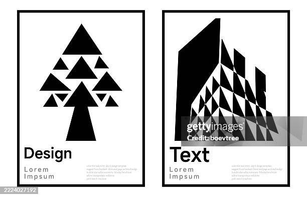 abstract black block modern art design template background collection - building blocks concept stock illustrations