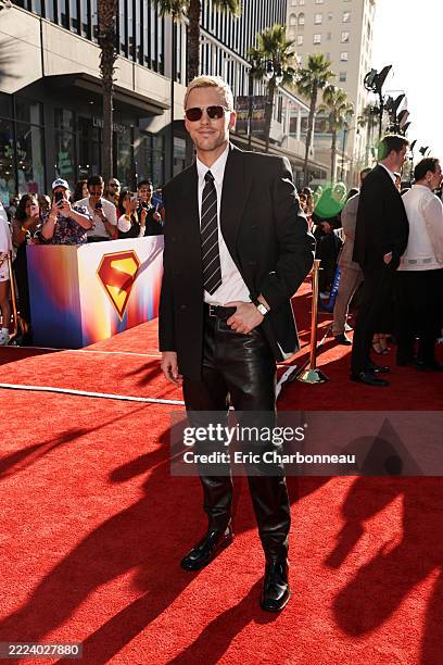 Nicholas Hoult seen at the Los Angeles Premiere of Warner Bros. "Superman" at TCL Chinese Theatre on July 07, 2025 in Hollywood, California.