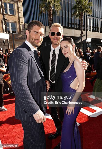 David Corenswet, Nicholas Hoult and Rachel Brosnahan seen at the Los Angeles Premiere of Warner Bros. "Superman" at TCL Chinese Theatre on July 07,...